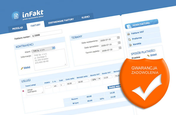 Program do wystawienia faktur Infakt.pl