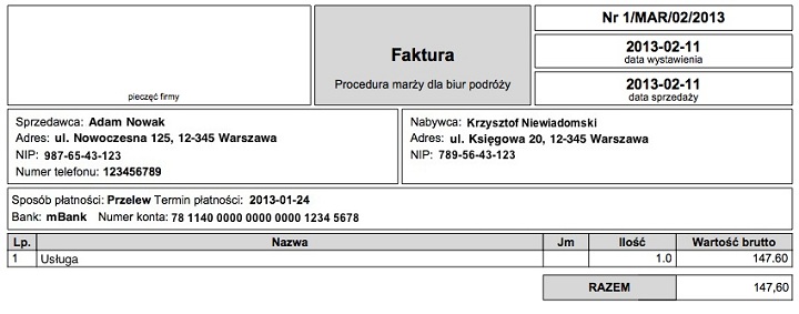 Wystawienia Faktur W 2013 R. Na Nowych Zasadach