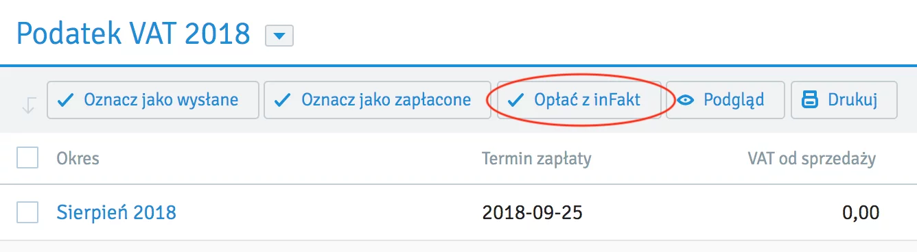 Opłać VAT z inFakt.pl