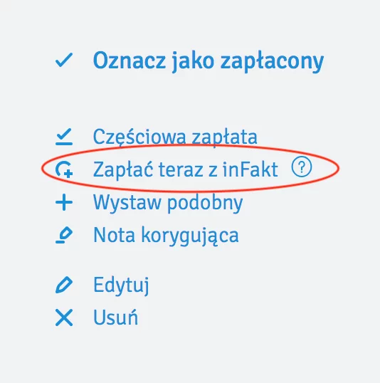 Opłacanie faktur kosztowych z inFakt.pl